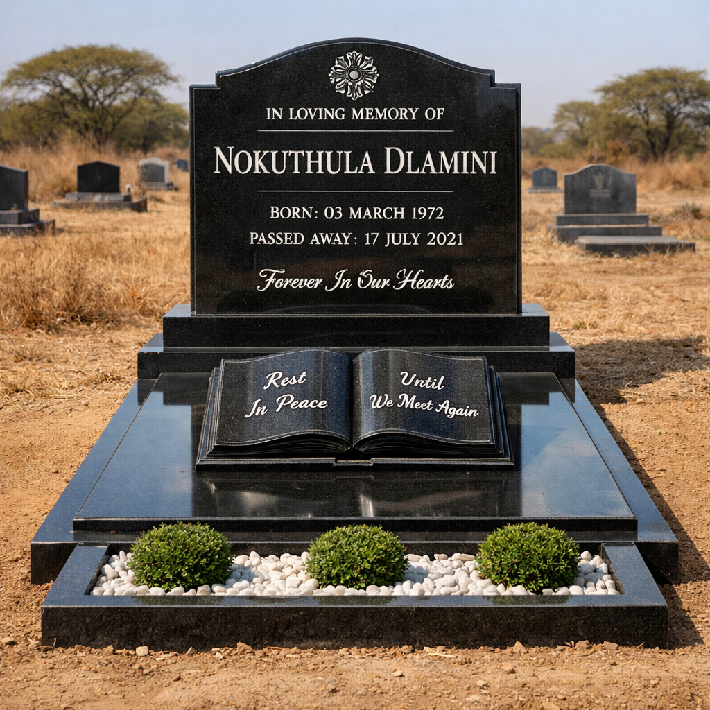 Custom granite tombstone by Northern Granites